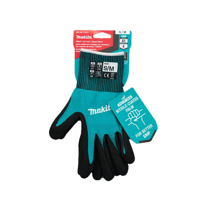 Amazon limited deals! Makita Unisex FitknitÂ T 04123 FitKnit Cut Level 1 Nitrile Coated Dipped Gloves Large X Large, Teal/Black, Large X-Large US