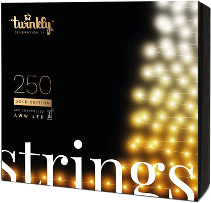 Amazon limited deals! Twinkly Strings 250 LED RGB, Including White, LED Light String for in-and Outdoor, Christmas Lights, Smart LED Lights, Mappable LEDs, Compatible with Alexa, Google Home, IP44, Green Wire, 65ft