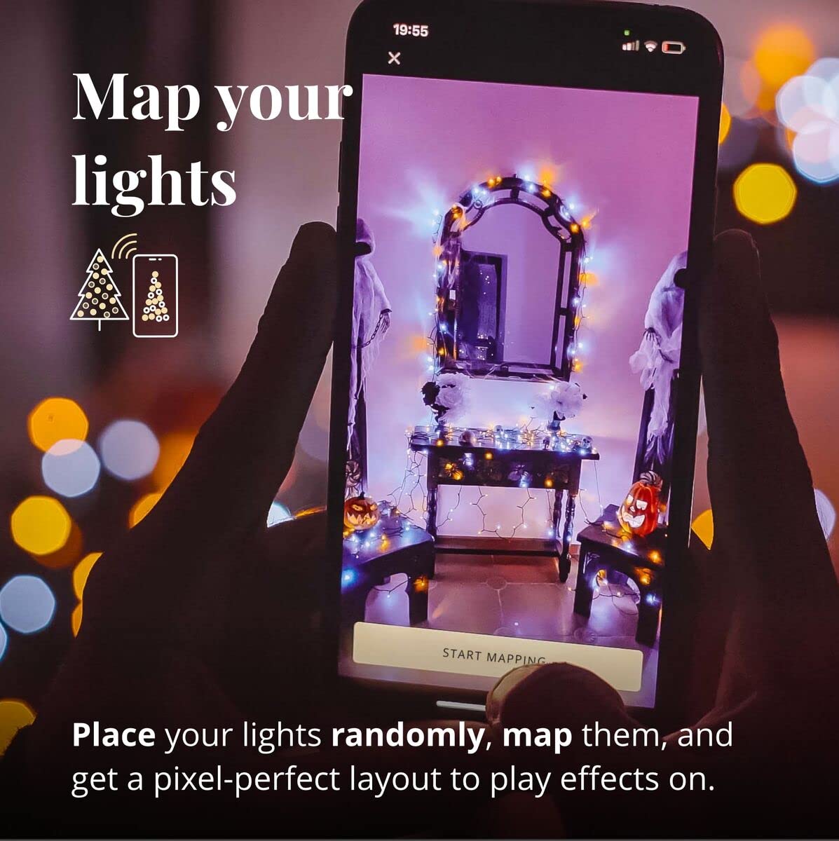 Amazon limited deals! Twinkly Strings 250 LED RGB, Including White, LED Light String for in-and Outdoor, Christmas Lights, Smart LED Lights, Mappable LEDs, Compatible with Alexa, Google Home, IP44, Green Wire, 65ft